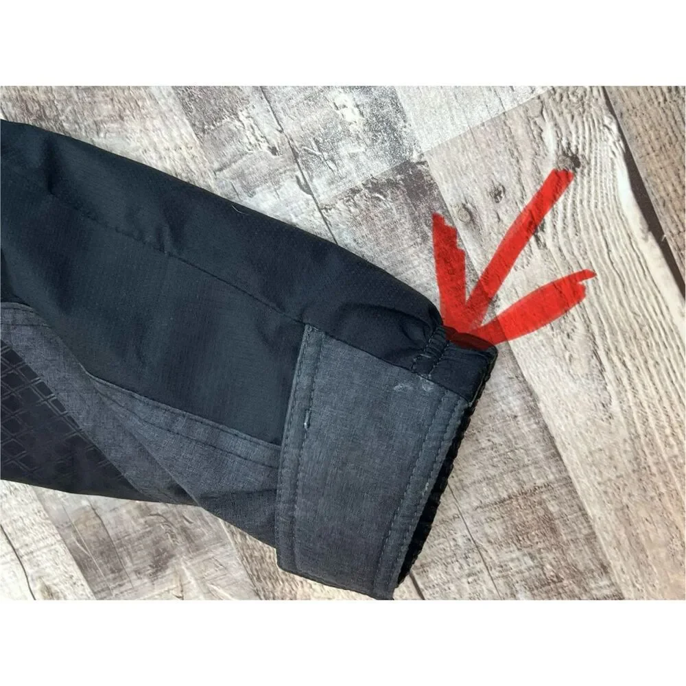 GERRY Black Zip Front Reflective All Weather Winter Coat MEDIUM Water‎ Resistant